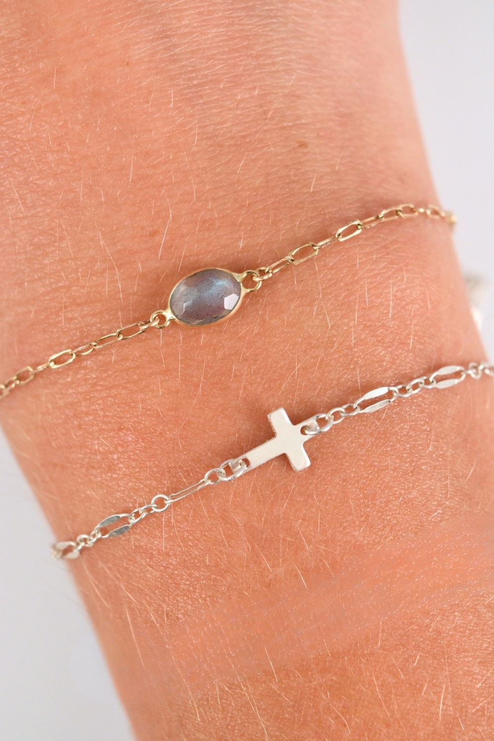 Tiny Cross Charm in Sterling Silver