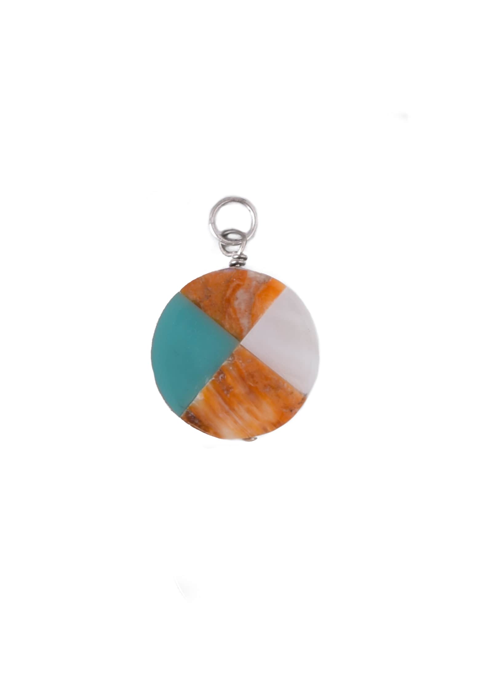Turquoise and Orange Mosaic Charm
