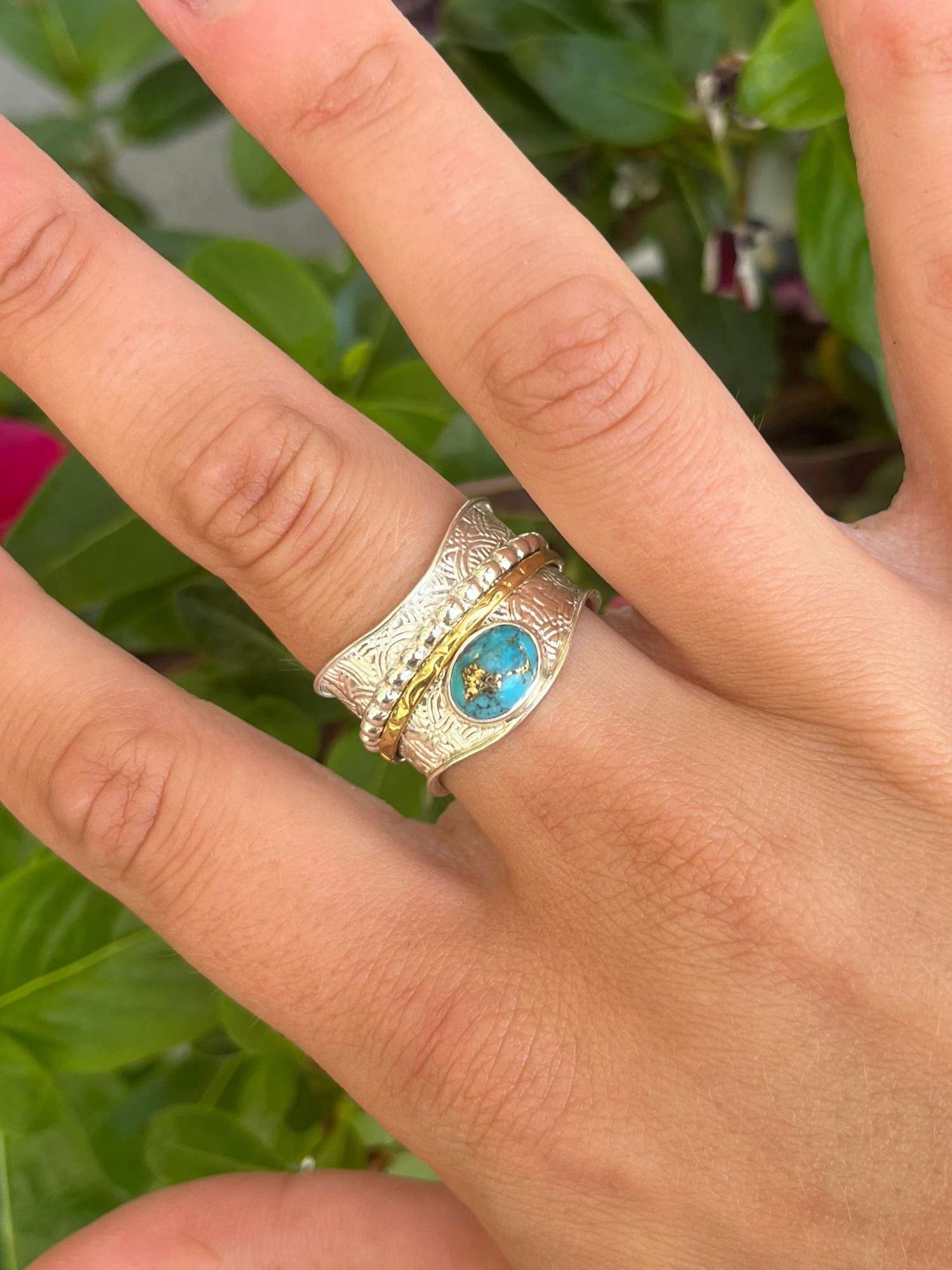 Turquoise Spinner Ring 