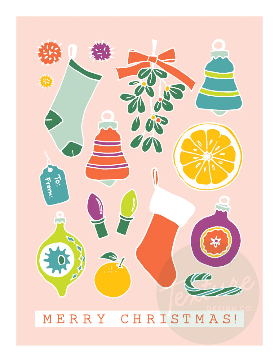 Merry Christmas Ornament Card