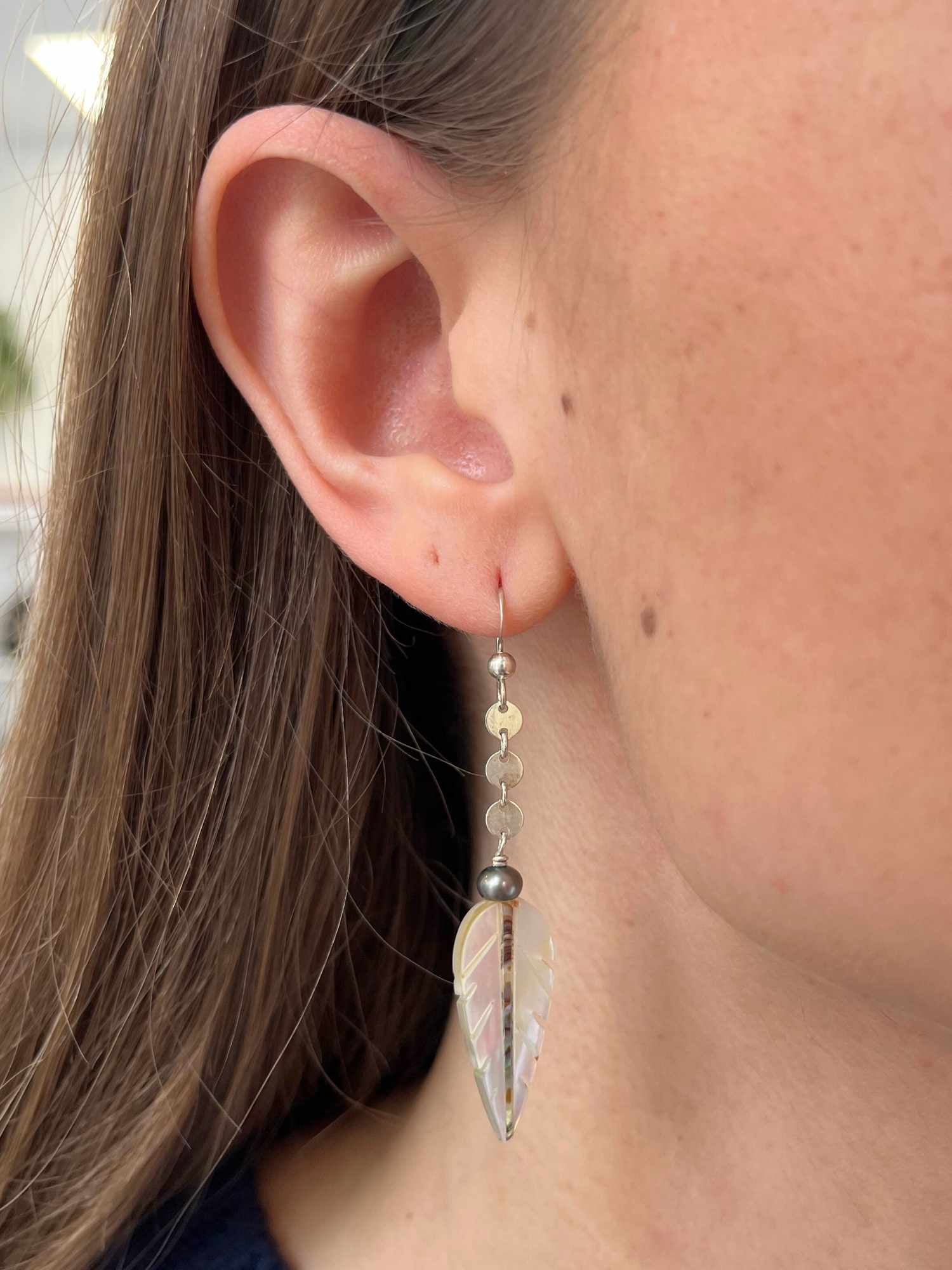 Wanderlust Earrings in Mother of Pearl