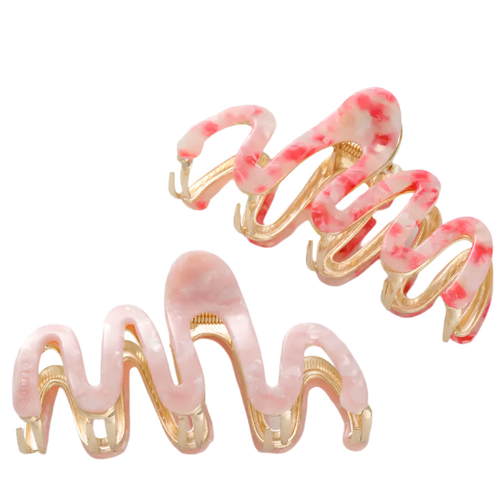 Wave Rosé Claw Clip