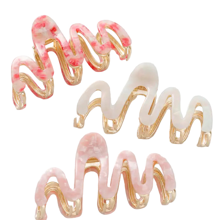 Wave Rosé Claw Clip