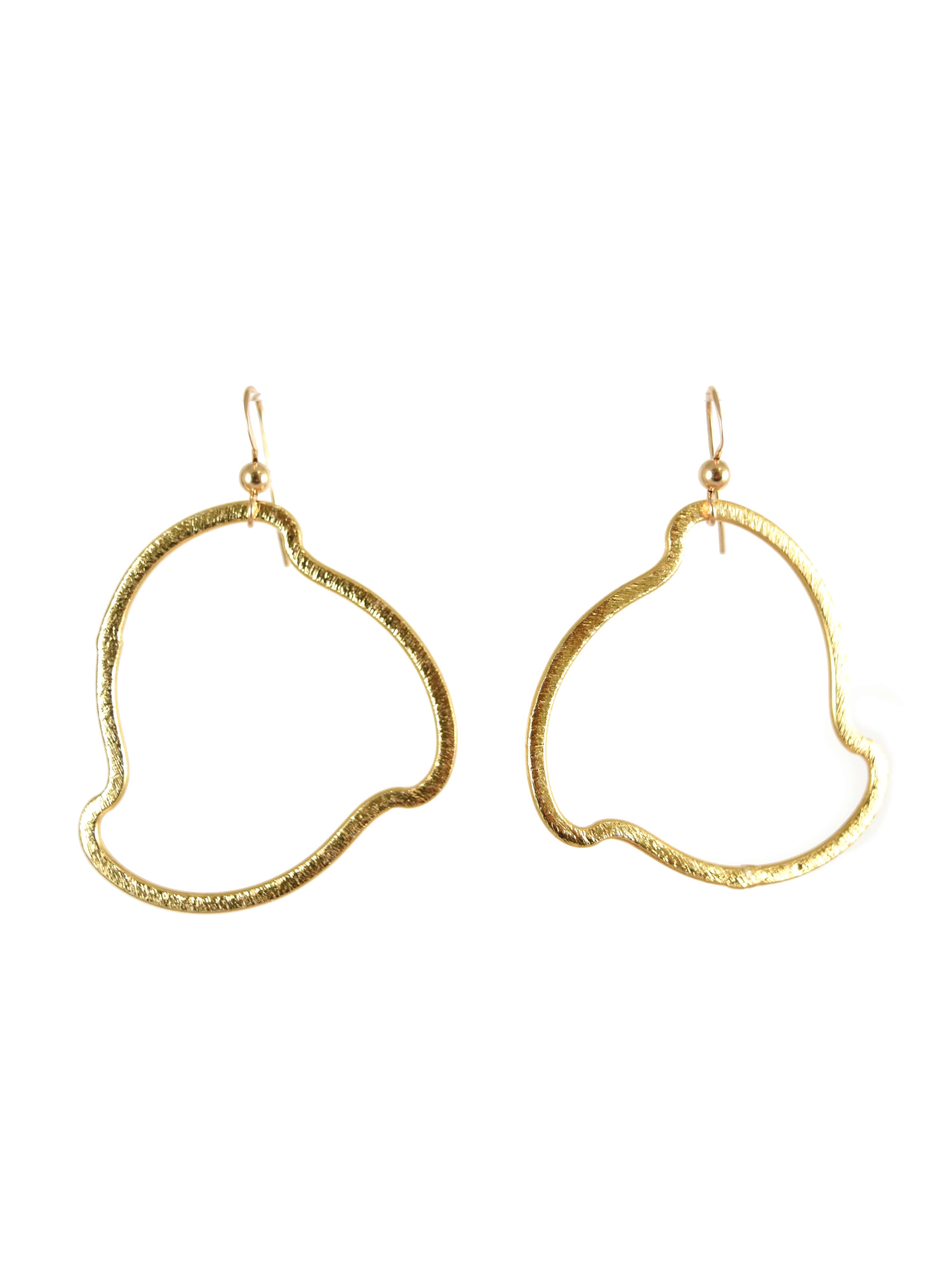 Wavy Hoops in Gold Medium