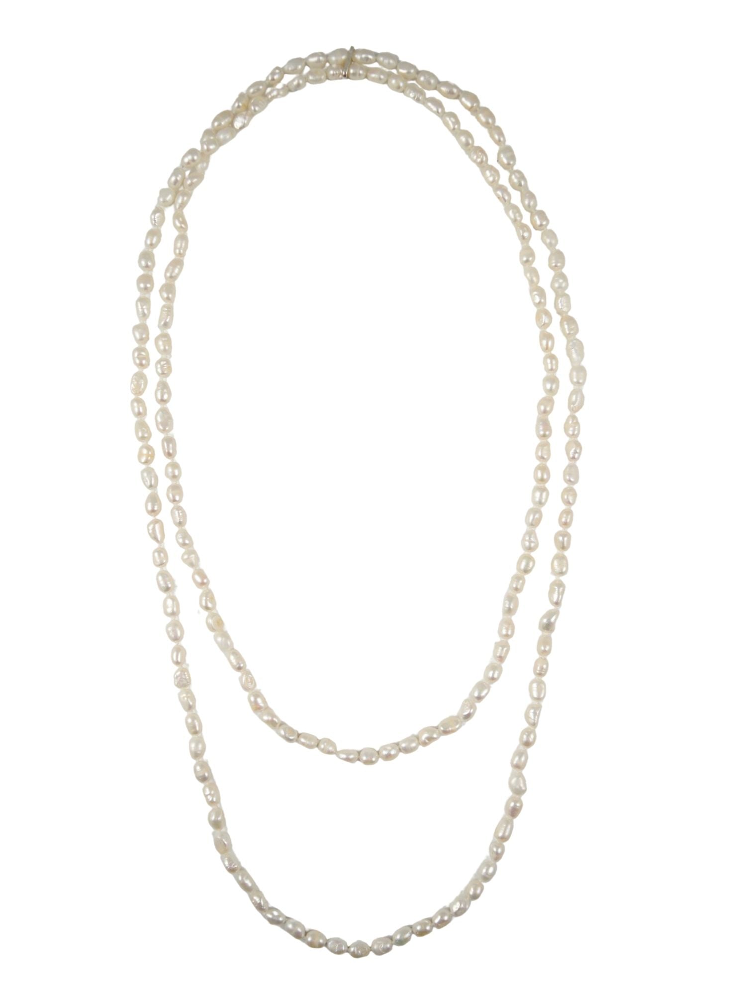 Whitley Wrap Necklace in White Pearl