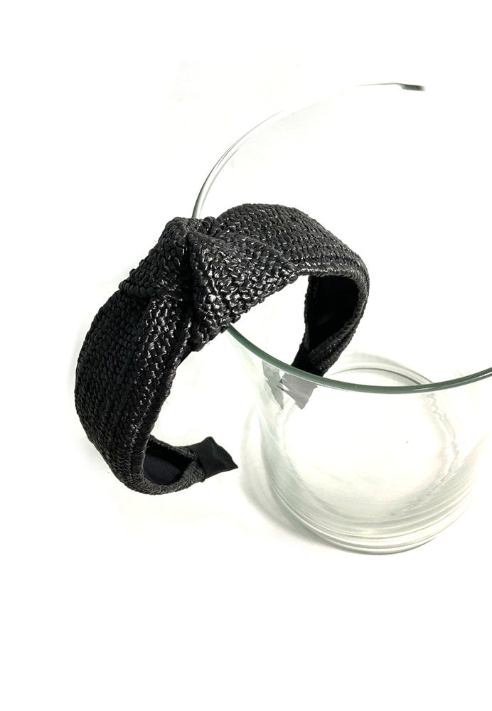 Black Top Knot Headband
