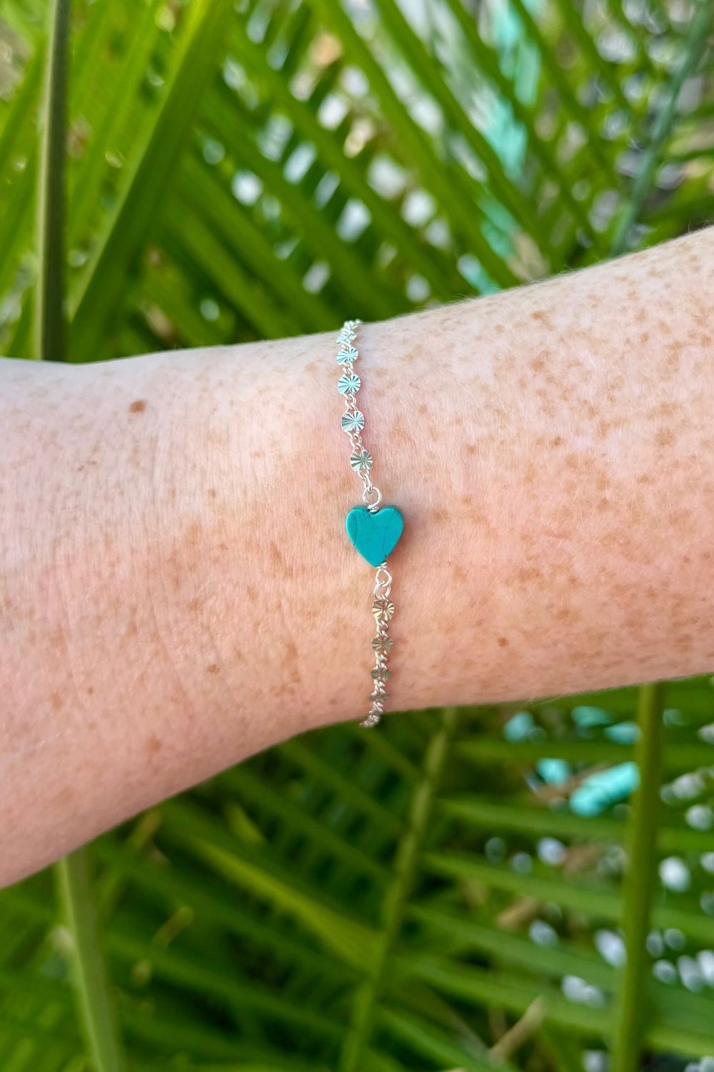 Turquoise Heart Connector Charm