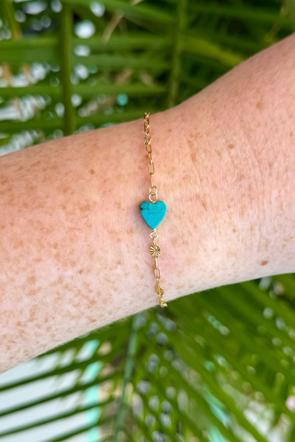 Turquoise Heart Connector Charm