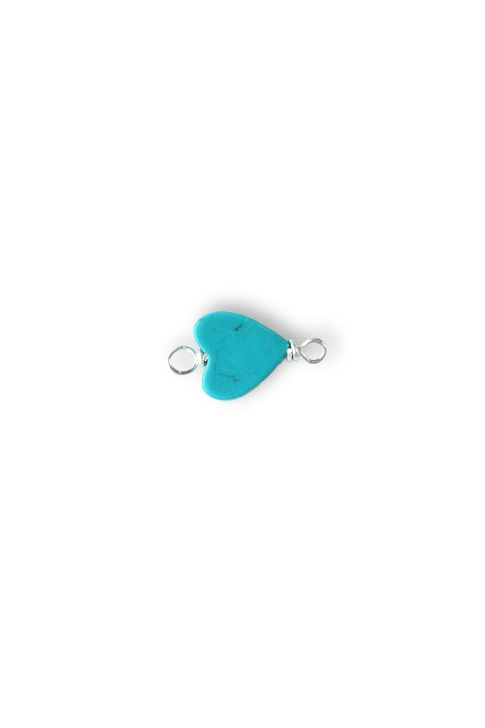 Turquoise Heart Connector Charm