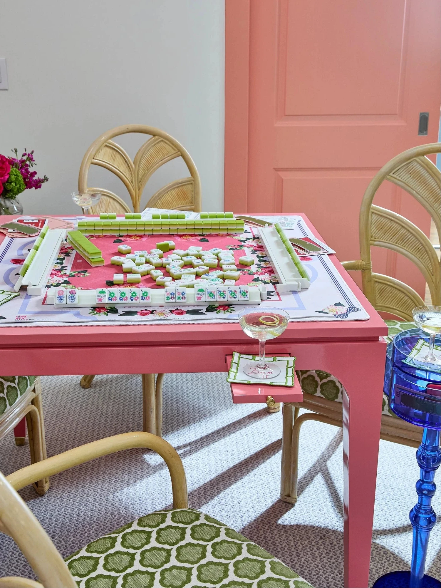 Camellia Mahjong Mat