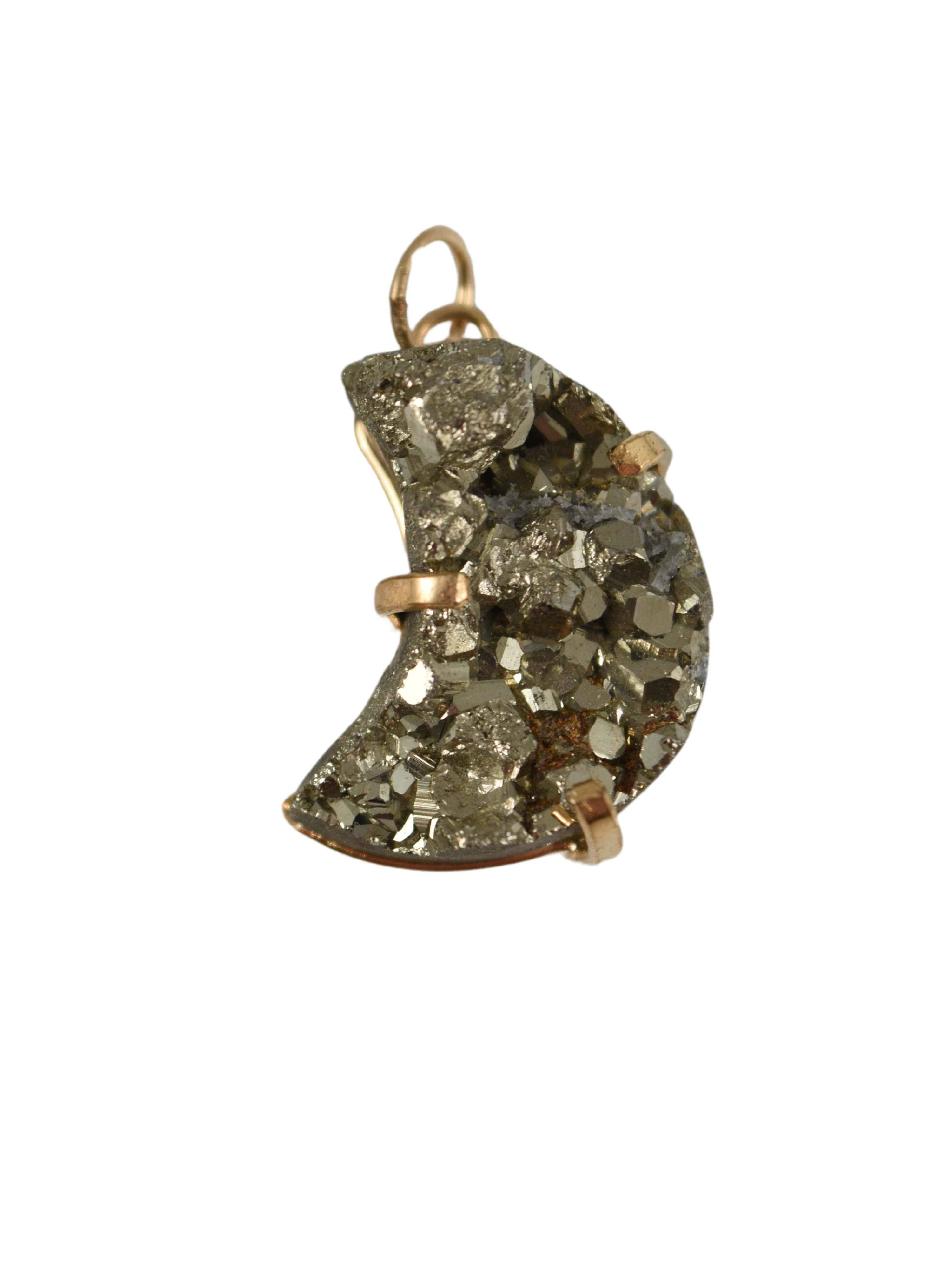 Pyrite Druzy Charm