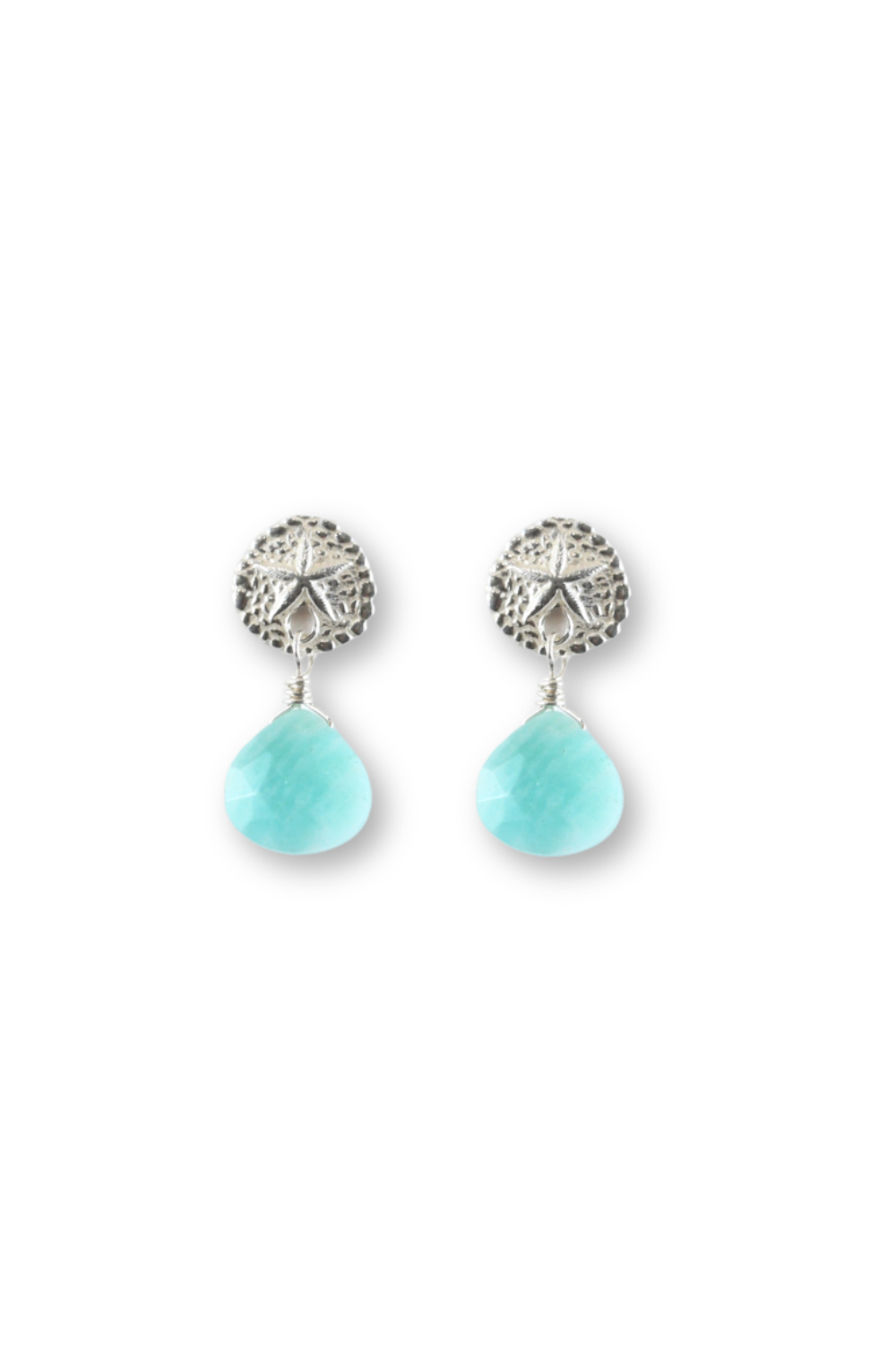 Sullivan Sand Dollar Posts in Amazonite
