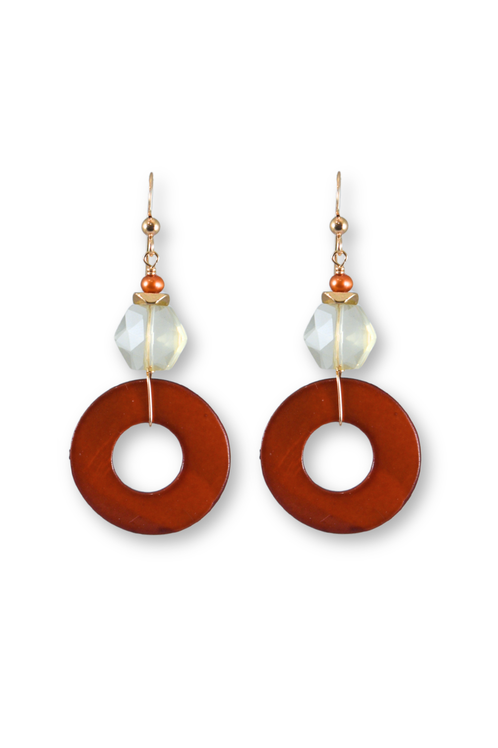 Citrine Circle Earrings