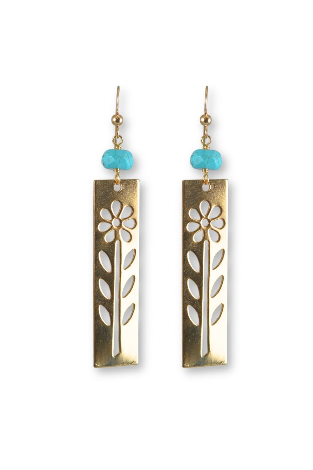 Large Flower Cutout Earrings