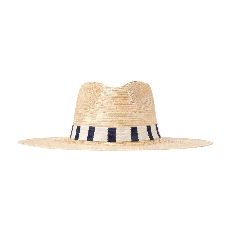 Navy and White Striped Palm Hat