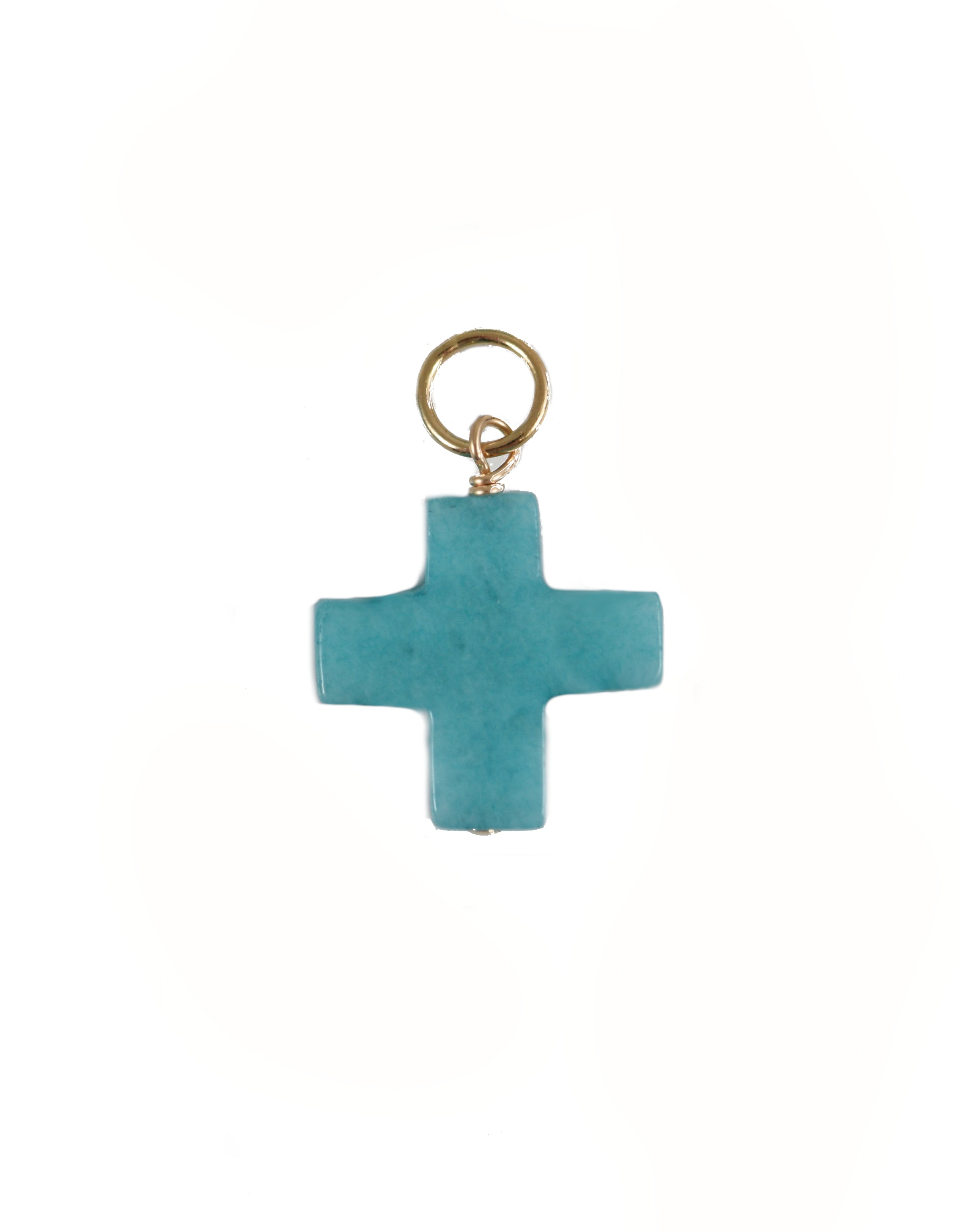 Turquoise Cross Charm