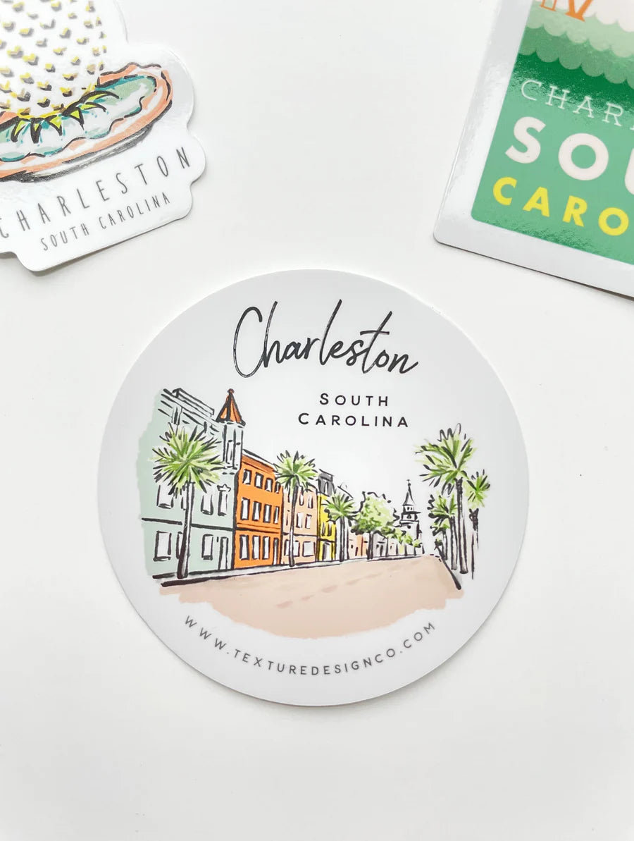 Charleston, SC Sticker of Downtown