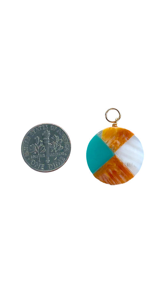 Turquoise + Spiny Oyster Charm