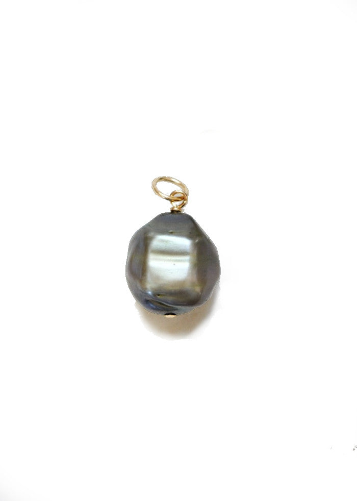 Green Baroque Pearl Charm