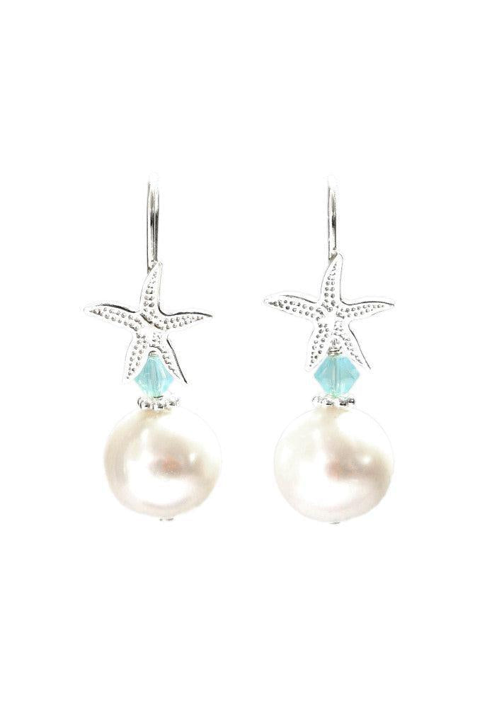 Kiawah Starfish Earrings- Aqua