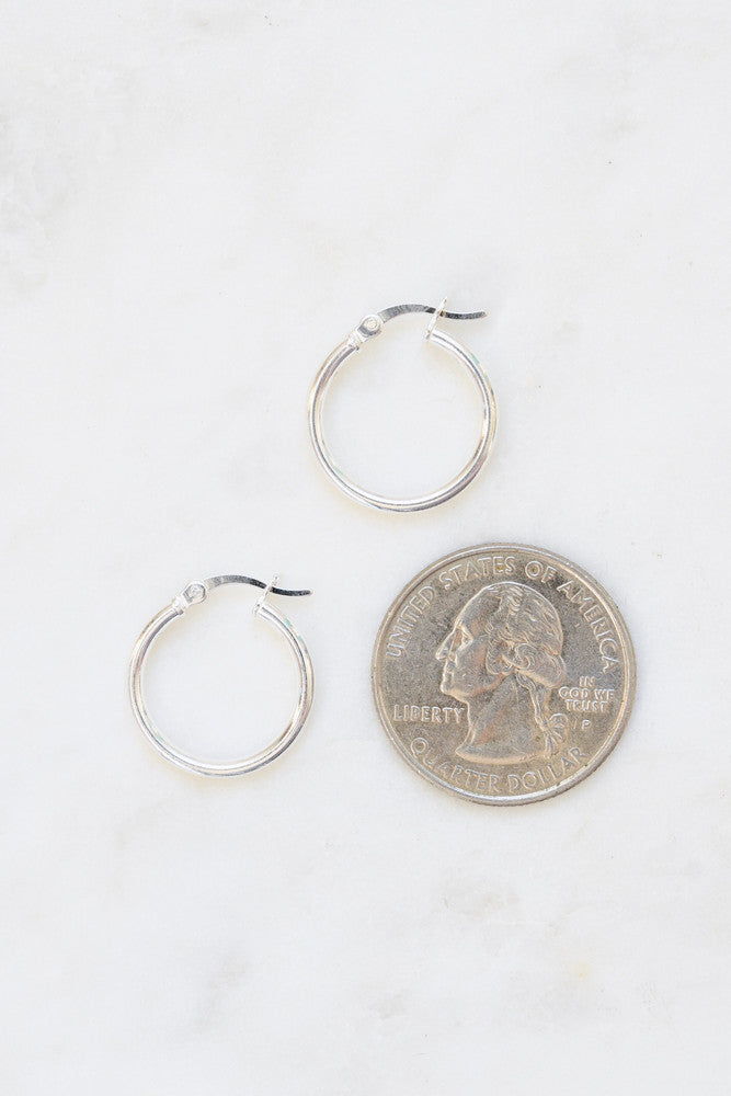 Small Sterling Silver Hoops