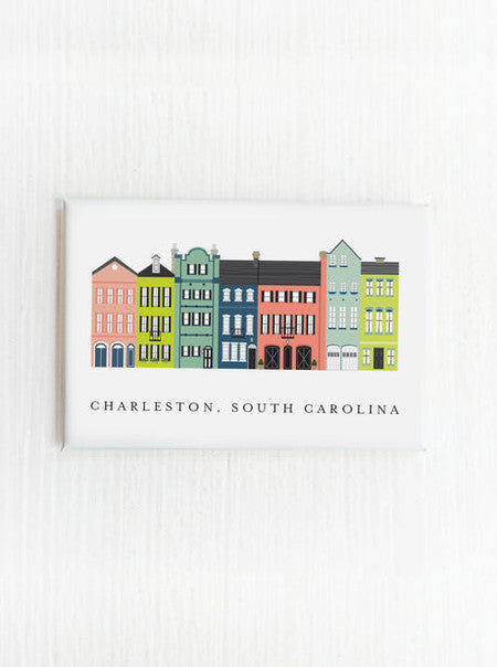 Charleston Rainbow Row Magnet