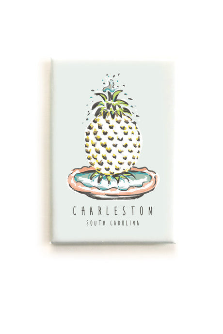Charleston Pineapple Fountain Magnet