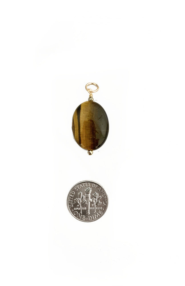 Tigers Eye Oval Charm